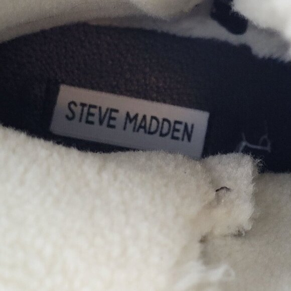 NEW Steve Madden Brixton-F Lined Black Distressed Leather Buckle Moto Boots 11 - Picture 8 of 12